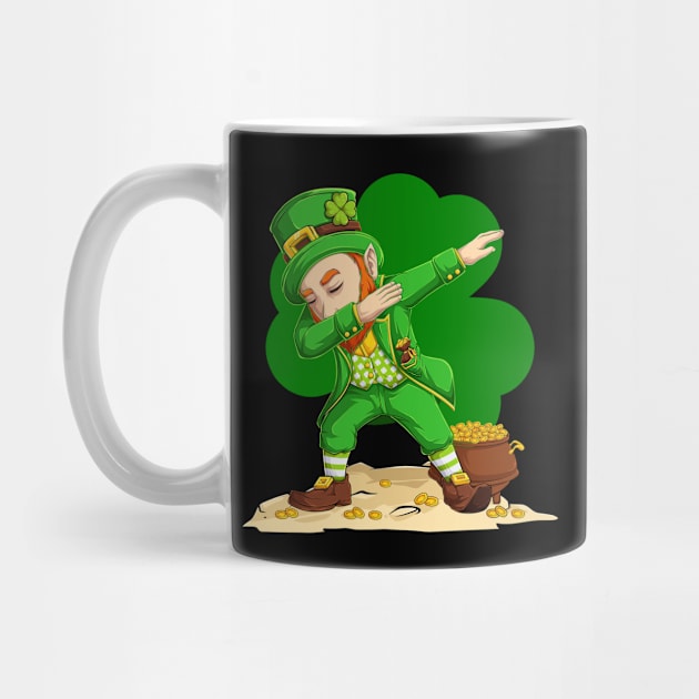 St Patricks Day Dabbing Leprechaun Boys Kids Men by Dealphy